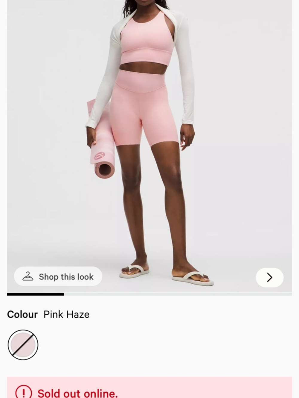 Lululemon Wunder Under SenseKnit HR Short, 6”, size 4, Pink Haze